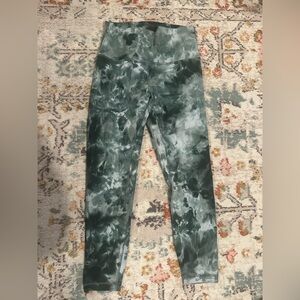 Lululemon Athletica Green Tie-Dye Leggings